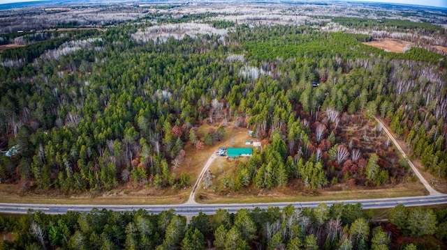 1951 Wolf Lake Dr SE, Bemidji, MN 56601 - aerial view of property's location with a heavily wooded area