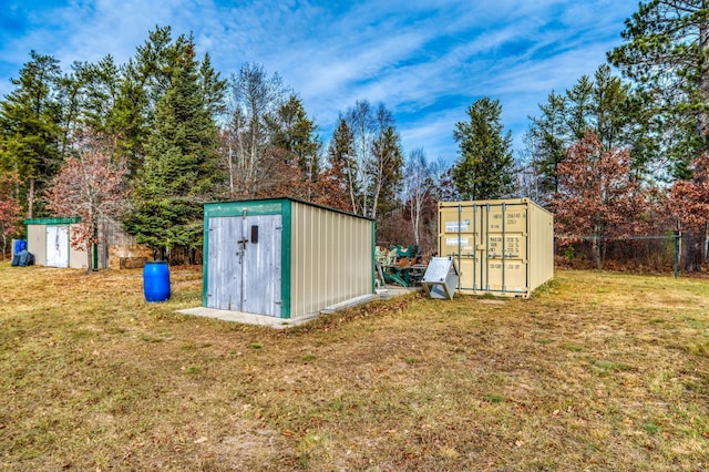 1951 Wolf Lake Dr SE, Bemidji, MN 56601 - view of shed featuring view of scattered trees
