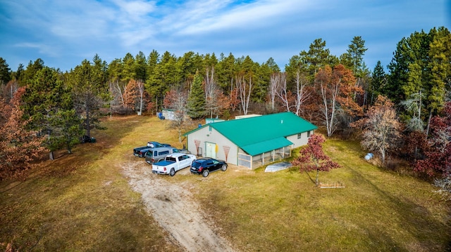 1951 Wolf Lake Dr SE, Bemidji, MN 56601 - view from above of property with a forest