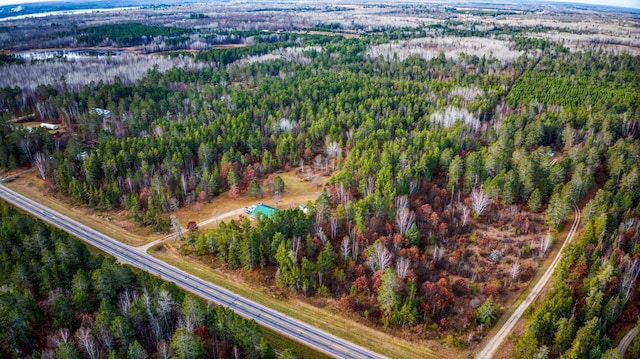 1951 Wolf Lake Dr SE, Bemidji, MN 56601 - aerial view of property's location featuring a heavily wooded area