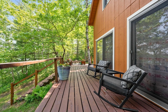 43784 Spider Lake Rd, Marcell, MN 56657 - view of wooden terrace