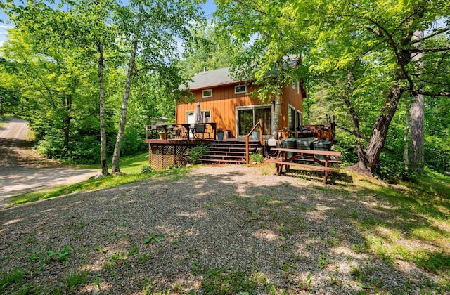 43784 Spider Lake Rd, Marcell, MN 56657 - back of property featuring a deck