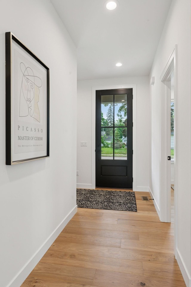 5043 42nd Ave S, Minneapolis, MN 55417 - entryway featuring light wood-style flooring and recessed lighting