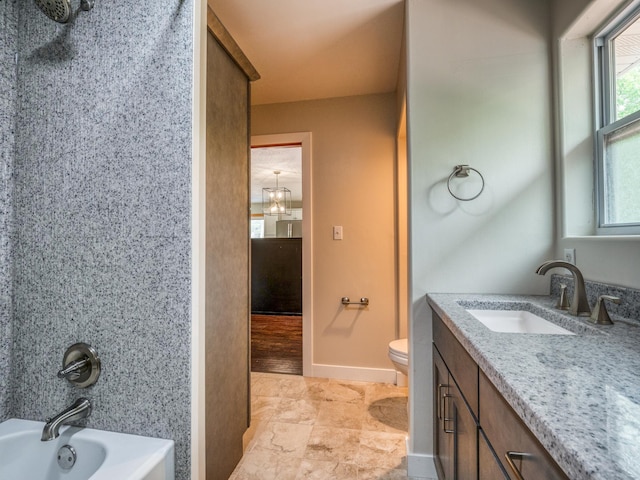 1731 Park Ave NW, Bemidji, MN 56601 - full bath with vanity, plenty of natural light, and shower / bath combination