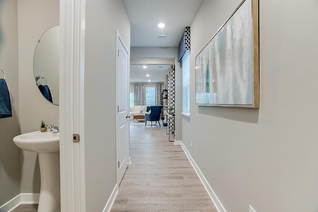 6574 208th St W, Farmington, MN 55024 - hallway featuring light wood-style floors and recessed lighting