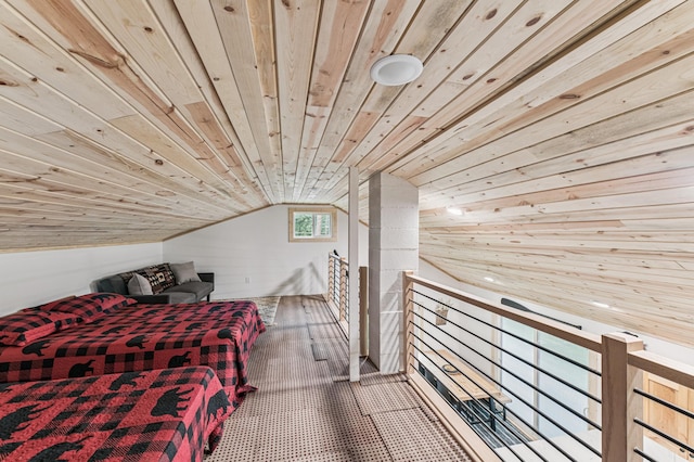 47235 184th Ave, Mcgregor, MN 55760 - bedroom with wooden ceiling and lofted ceiling