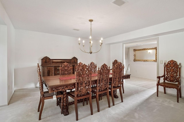 6541 Beach Rd, Eden Prairie, MN 55344 - dining space featuring a chandelier and light carpet