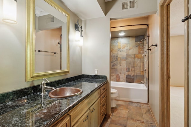 6541 Beach Rd, Eden Prairie, MN 55344 - full bath featuring vanity, stone finish flooring, and washtub / shower combination
