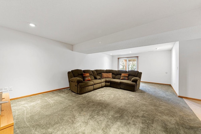 4929 Valley Dr NW, Rochester, MN 55901 - living area featuring carpet floors and recessed lighting