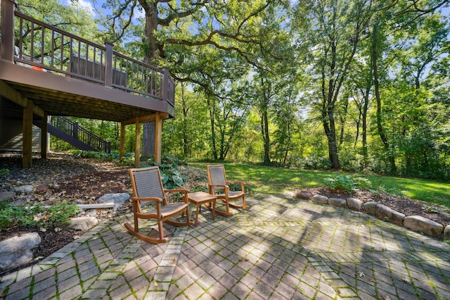 8011 County Road 13 SE, Delano, MN 55328 - view of patio with stairs and a deck