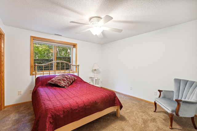 8011 County Road 13 SE, Delano, MN 55328 - carpeted bedroom with a ceiling fan and a textured ceiling