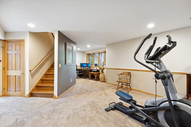 8011 County Road 13 SE, Delano, MN 55328 - workout room featuring carpet and recessed lighting