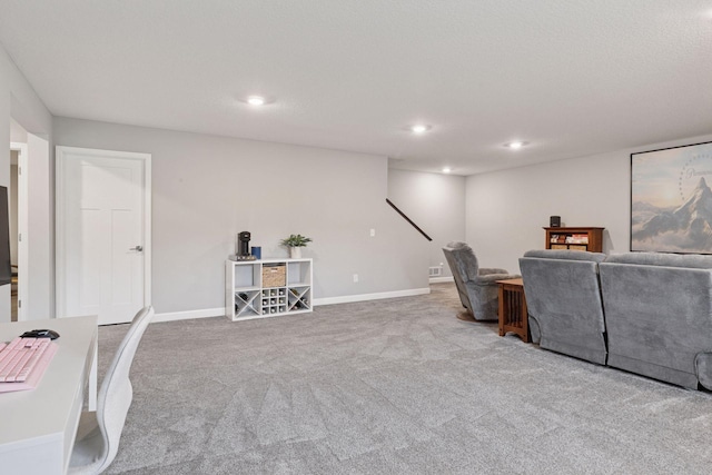 3841 Hyde Ave N, Oakdale, MN 55128 - carpeted living room with recessed lighting and baseboards