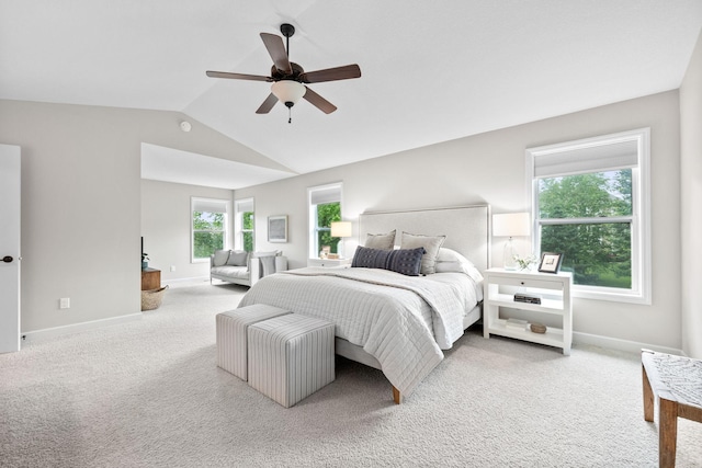 13332 Coachford Ave, Rosemount, MN 55068 - bedroom featuring carpet flooring, lofted ceiling, and ceiling fan