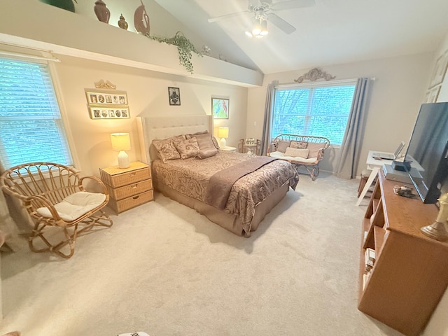 2228 Douglynn Ln, Saint Paul, MN 55119 - bedroom with vaulted ceiling, carpet, and ceiling fan