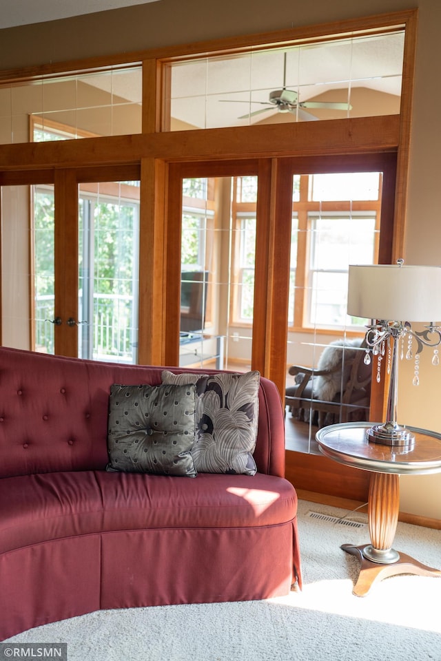 14578 Hunters Ln, Savage, MN 55378 - living room featuring ceiling fan
