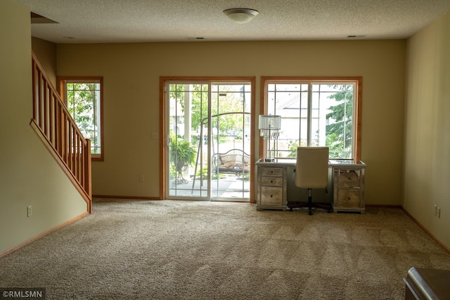 14578 Hunters Ln, Savage, MN 55378 - unfurnished office featuring carpet and a textured ceiling