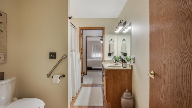 3504 Damon St Unit 38, Eau Claire, WI 54701 - bathroom featuring vanity and ceiling fan