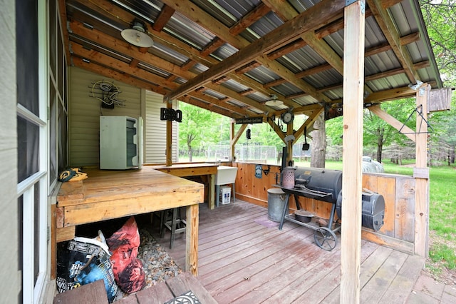 14102 Eau Claire Acres Cir, Gordon, WI 54838 - deck featuring area for grilling