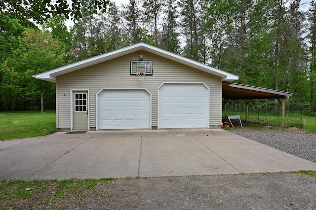 14102 Eau Claire Acres Cir, Gordon, WI 54838 - garage featuring a detached garage