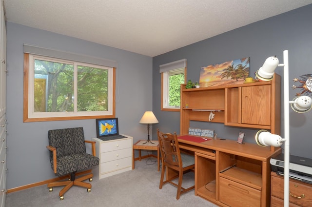 6441 Arthur St NE, Fridley, MN 55432 - office featuring light carpet and a textured ceiling