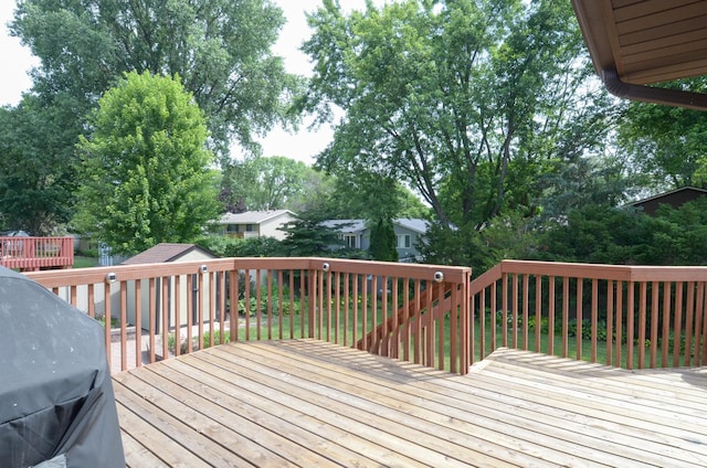 6441 Arthur St NE, Fridley, MN 55432 - view of wooden terrace