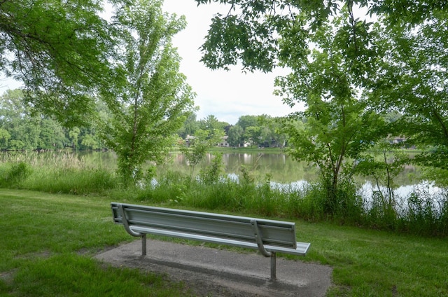 6441 Arthur St NE, Fridley, MN 55432 - surrounding community with a water view and a yard