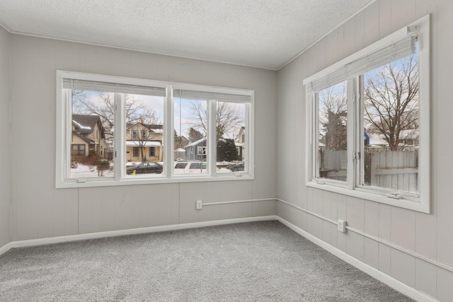 3208 Pleasant Ave, Minneapolis, MN 55408 - carpeted spare room with a textured ceiling and wood walls