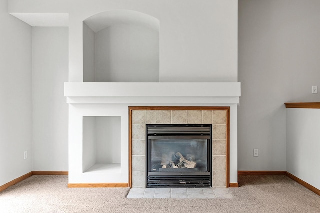 1587 Liberty St, Shakopee, MN 55379 - detailed view of a tiled fireplace and carpet