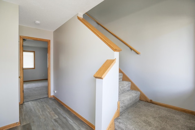 304 Tanager Path, Mankato, MN 56001 - staircase featuring baseboards and wood finished floors