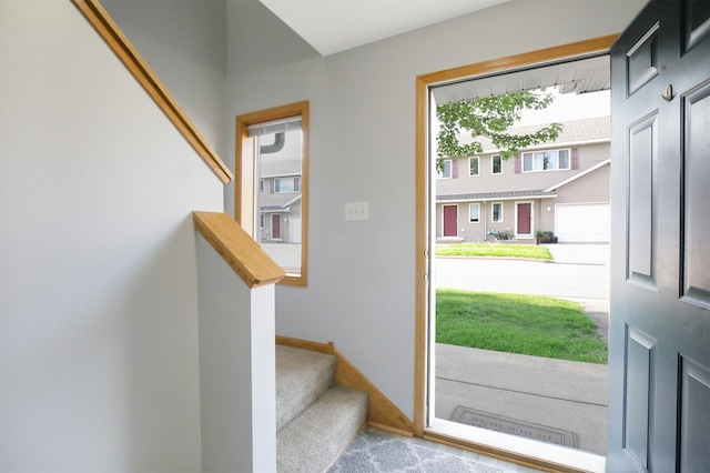 304 Tanager Path, Mankato, MN 56001 - entrance foyer with stairs and baseboards