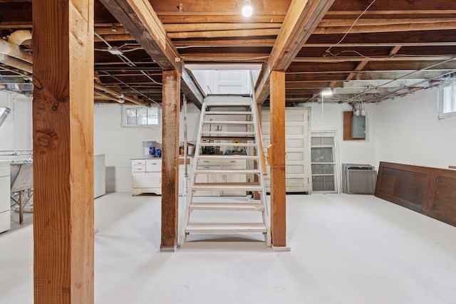 720 40th St, Minneapolis, MN 55409 - below grade area with electric panel and stairs
