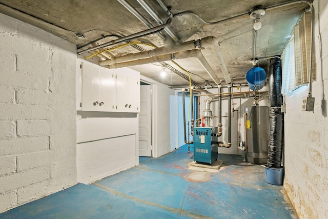4300 Beard Ave S, Minneapolis, MN 55410 - unfinished basement with gas water heater and a heating unit