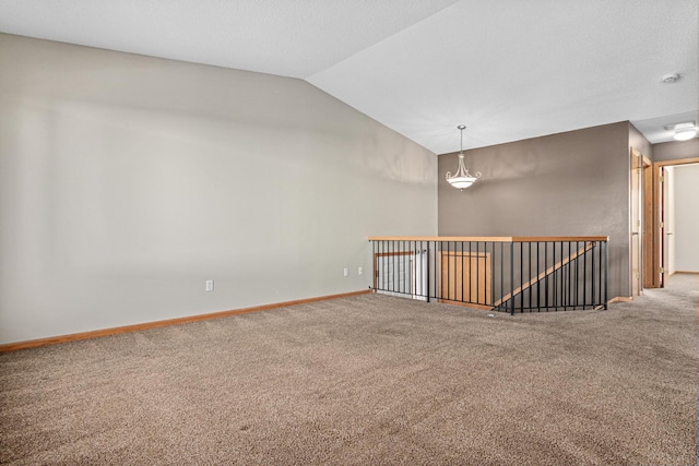 7289 32nd Ave N, Crystal, MN 55427 - carpeted empty room with lofted ceiling and a smoke detector