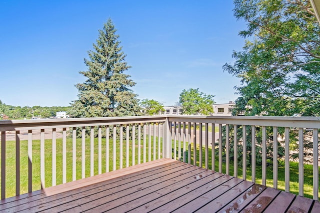 7289 32nd Ave N, Crystal, MN 55427 - wooden terrace with a lawn