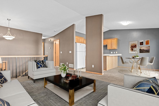 7289 32nd Ave N, Crystal, MN 55427 - living area with lofted ceiling and light carpet