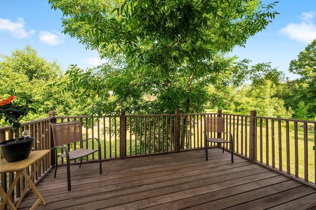 13591 347th St, Chisago Lake Twp, MN 55045 - view of wooden terrace