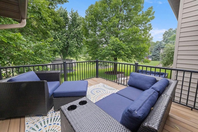 1008 3rd St NE, New Prague, MN 56071 - wooden terrace with outdoor lounge area