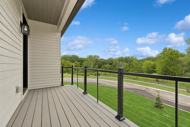 2706 Lakeview Ct, Little Canada, MN 55117 - wooden deck with a yard