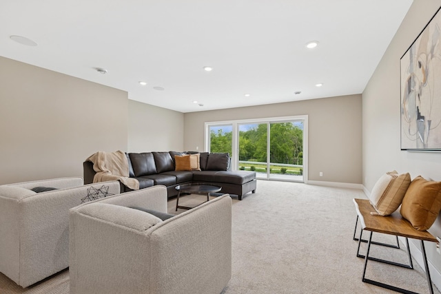 2706 Lakeview Ct, Little Canada, MN 55117 - living area with light carpet and recessed lighting