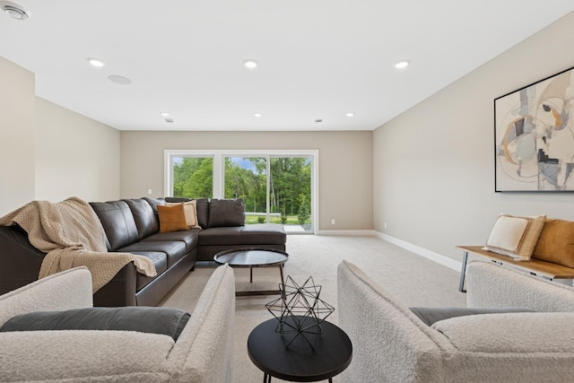 2706 Lakeview Ct, Little Canada, MN 55117 - living room with light colored carpet and recessed lighting