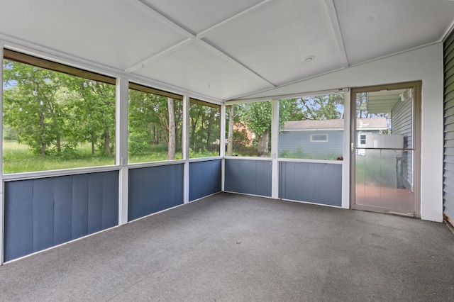 39743 County Road 1, Brockway Twp, MN 56367 - unfurnished sunroom featuring lofted ceiling