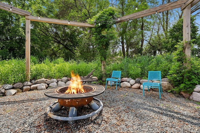 3178 253rd Ave NW, Isanti, MN 55040 - view of yard featuring a fire pit