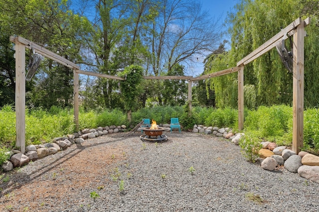 3178 253rd Ave NW, Isanti, MN 55040 - view of yard with a fire pit