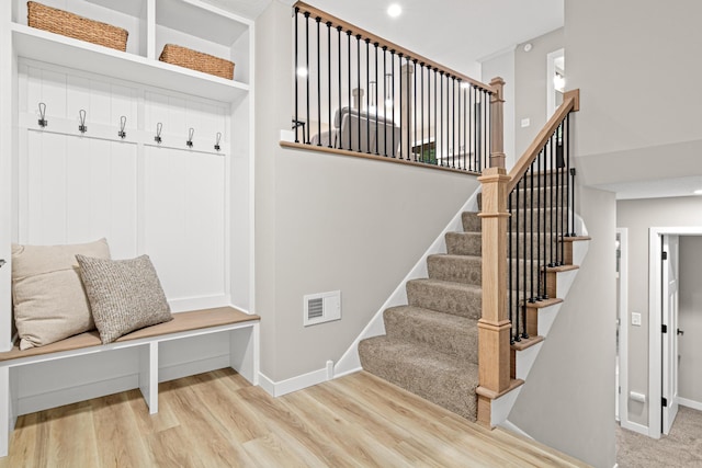 6980 Crest Dr, Maple Grove, MN 55311 - mudroom featuring wood finished floors and recessed lighting