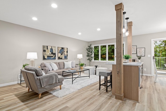 6980 Crest Dr, Maple Grove, MN 55311 - living room with light wood-style flooring and recessed lighting