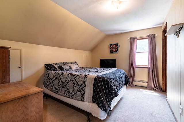 707 Marshall Ave, Henning, MN 56551 - bedroom featuring light carpet and vaulted ceiling