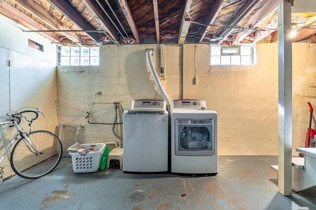707 Marshall Ave, Henning, MN 56551 - laundry room with separate washer and dryer and healthy amount of natural light