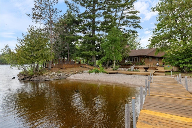2236 Birch Point Rd Unit A, Tower, MN 55790 - dock area with a deck with water view