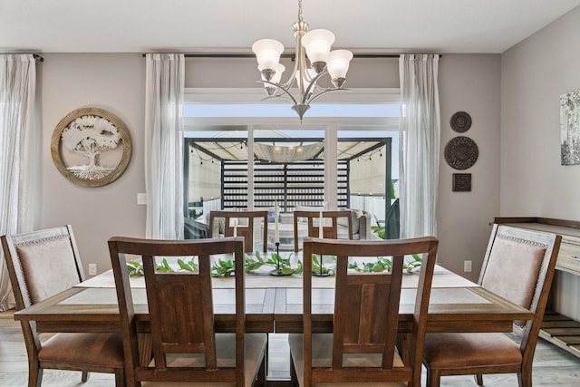 15382 71st St NE, Otsego, MN 55330 - dining room featuring a chandelier and wood finished floors